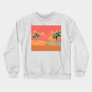 Island with palm trees Crewneck Sweatshirt